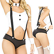 Cute Black And White With Braces Bunny Girl Costumes(5 Pieces)