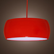 40W 1 - Luz de Luz Colgante Contemporáneo con la cortina roja