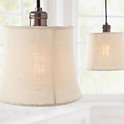 60W Moderne anheng lys med 2 Lys og Fabric Drum Shade