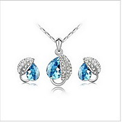 Unik legering med Crystal / Rhinestone Kvinnors smycken som inklusive halsband, örhängen (Fler färger)