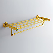 Antique Style Farverige Crystal Dekoreret Ti-PAD Finish Brass Towel Rack