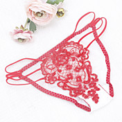 Women's Sexy Transparent Chinese Embroidery Guaze Panties(Waist:60-98cm)