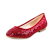 Stylish Leatherette Flat Heel Loafers & Slip-Ons With Sequin Honeymoon Shoes (More Colors)