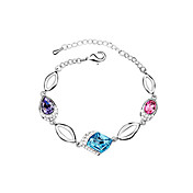 Fashion Alloy Plating Platinum With Crystal Women's Bracelet(More Colors)