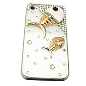 Crystal Golden Fishbone Hard Case per iPhone 4/4S