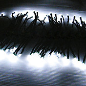 Solar Powered 12M 100-LED White Light Flashing String-Lampe