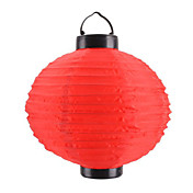 Solar Powered Chinese Lantern Style Red Light LED Lamp