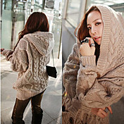 Vrouwen Cable Knit Hooded Vest