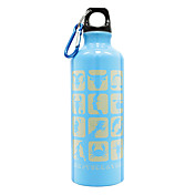 LINGLUZHE Outdoors Cilindro Aluminio Botella (Azul)