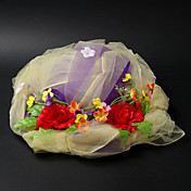 Raso di Charme / pizzo con fiore / Cow Wedding Vetch / Festeggiare / Luna di miele Hat