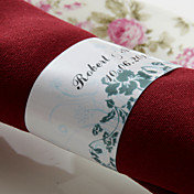 Personalisierte Paper Napkin Ring - Nice Flowers (Set 50) (Set 50)