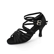 Customized Satin Ankle Strap Latin / Ballroom Women's Dance Shoes