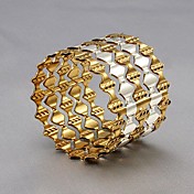 Set of 6 Pieces Multi-color Floral Alloy Round Napkin Rings