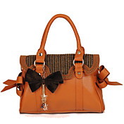 Women's Cute Bow PU Satchel(36*22*13cm)