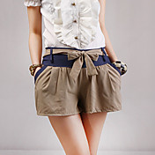 Vrouwen Color Block Broek met Belted Detail