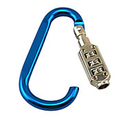 Liga de Al Azul 3 dígitos Carabiner D-Shaped