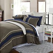 3PCS Grasten Woven Stripe Poly / Viscose Double / Queen / King housse de couette