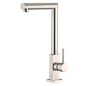 Contemporary Style Centerset Brushed Finish Brass Kitchen Faucet