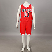 cosplay kostume inspireret af Slam Dunk hanamichi Sakuragi den shohoku high school basketball team uniform rød No.10