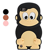 3D Design Cute Monkey Mønster Soft Case til iPod Touch 5 (Assorterede farver)