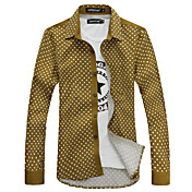 Men's Polka Dots Corduroy Shirt