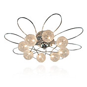 160W Modern Chandelier with 8 Lights and Aluminium Bracket Decor