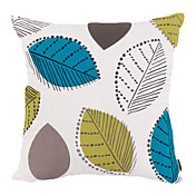 País de algodão Folhas de Tampa Pillow decorativa