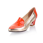 Leatherette Chunky Heel Closed Toe With Split Joint Party / Evening Shoes (More Colors)