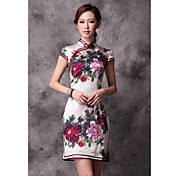 Women's Vintage High End Heavy Silk Chinese Dress
