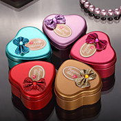 "Happy Wedding"Metal Favor Tin With Bowkont - Set of 6 (More Colors)