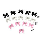 20PCS 3D Resin Finger Nail Decorations Bowknot (Assorted Color)