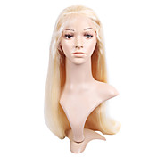 Silk Top 100% Indian Remy Hair 24 Inch Blonded Silky Straight Full Lace Wig