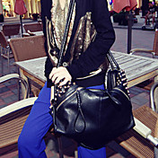 Women's Black Fashion Rivet Chain Satchel
