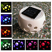 Rond Couleur Changement Céramique Pot Solar Light avec Bubble