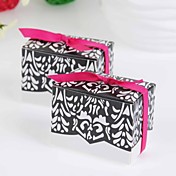 Floral Design Favor Box With Pibbon (Set of 12)