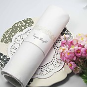 Rose Design Pearl Paper Napkin Ring (Set von 12)