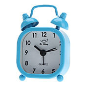 4,5 "Square Twin Bells Mini Analoge Quartz Alarm Clock (1xButton Batterij, verschillende kleuren)
