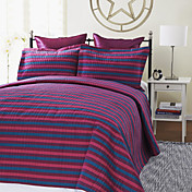 3PCS Zarate Stripe Mattelasse Tissé Double / Queen / King housse de couette
