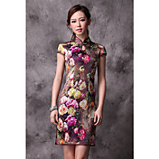 Women's Heavy Silk High End Vintage Chinese Dress