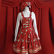 Amusement Park Sleeveless Short Red Cotton Sweet Lolita Dress