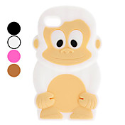 3D Design Cute Monkey Mønster Soft Case til iPod Touch 4 (Assorterede farver)