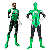 mezcla de color verde y negro metálico brillante Zentai spandex