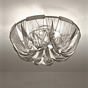 40W Zeitgenössische Flush Mount mit Aluminium Kette Shade
