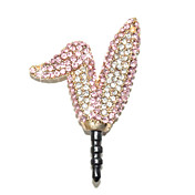 Rabbit Ears 3.5 MM Zircon Anti-dust Earphone Jack for iPhone and iPad