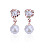 Lovely Rose vergoldet Perle Round Ohrringe