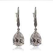 Charme Platinum Plated Cubic Zirconia Boucles d'oreilles