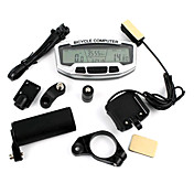 SUNDING Plastic Night Vision 28 Funktionen Fahrradcomputer Wasserdicht SD-558A (Silber)