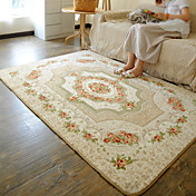 8 'tradicional Velvet Floral Pattern Bonded Rug