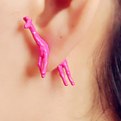 Kvinners Qute Stereo Giraffe Fluorescens Color Studs