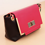 Women's Basic Work Contrast Color Chain Crossbody